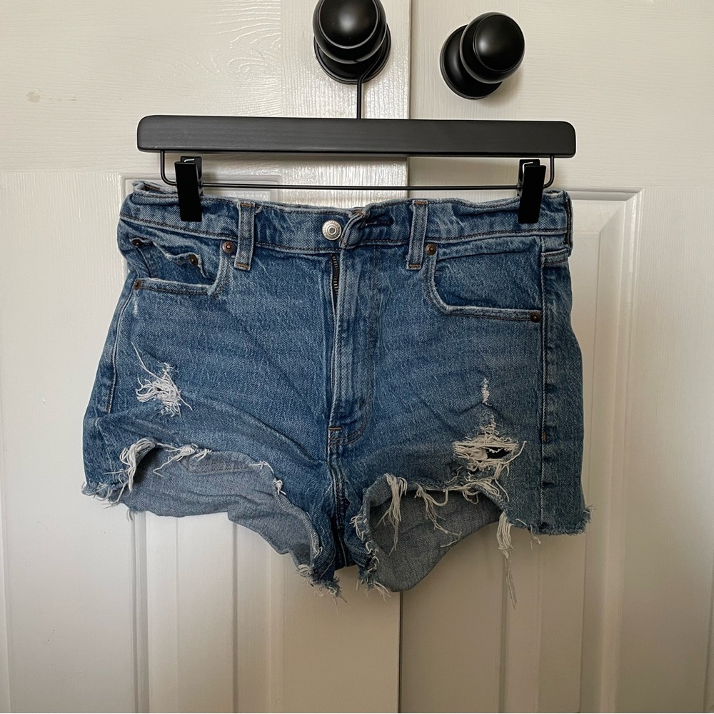 Distressed Denim Shorts